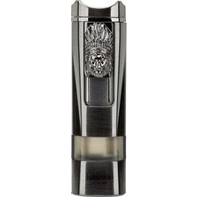 Lubinski Lion Sehpalı Delicili Tek Torch Puro Çakmağı Gunmetal