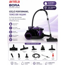 Arnica Su Filtreli Hijyenik Toz Torbasız Elektrikli Süpürge Bora Mor