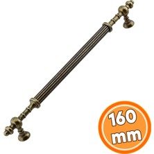 Nzb Mobilya Mutfak Dolabı Dolap Kulpları Çekme Kulbu Eskitme Antik Sarı Metal Kulp 160 mm - 16 cm