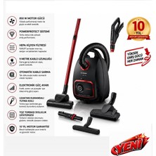 Bosch Kumandalı Kontrol Turbo Halı Döver Başlıklı Serie 6 Propower 850 W Toz Torbalı Süpürge