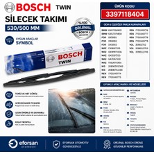 Bosch Orijinal 3397118404 61617054622 Twin Silecek Takımı 530/500 mm Symbol Uyumlu