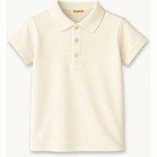 Zeyland Kız Erkek  Çocuk Kısa Kollu Polo Yaka Tshirt  - Ekru