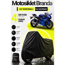 Motobros Motosiklet Brandası Motor Brandası Yamaha R6 Uyumlu Blackshield Siyah Su Geçirmez Uv Korumalı Motor Örtüsü