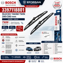 Bosch Orijinal 3397118801 643016 Twin Silecek Takımı 280/280 mm Suzuki Volvo Uyumlu