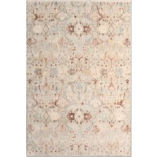 Halımax Crea Halı Panama PN02K Anadolu Motifli Krem Vintage Salon Mutfak Koridor Halısı Etnik Yolluk