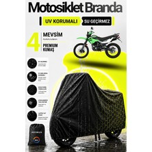 Motobros Motosiklet Brandası Motor Brandası Mondial Xtreme Uyumlu Blackshield Siyah Su Geçirmez Uv Korumalı Motor Örtüsü