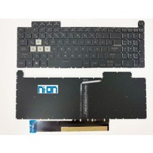Ni-On Nion Asus F15 FX506HCB Uyumlu Notebook Klavye (Siyah Aydınlatmalı Rgb Tr)