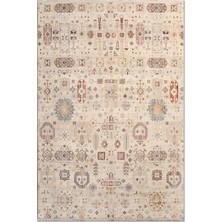 Halımax Crea Halı Panama PN01K Anadolu Motifli Krem Vintage Salon Mutfak Koridor Halısı Etnik Yolluk