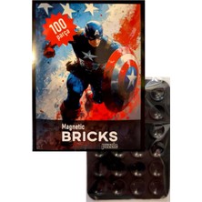 Funnigo Magnetic Brıcks Puzzle 100 Parça+Telefon Tutucu Set-3
