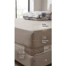 Fugo Concept Çift Kişilik Nevresim Takımı %80 Pamuklu Lastikli Çarşaflı 4 Parça Nevresim Seti Yandan Fermuarlı 200X220 cm