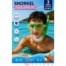 Premini Çocuk ve Gençler Için Renkli Deniz Yüzme ve Snorkel Seti, Eğlence Dolu Su Macerası
