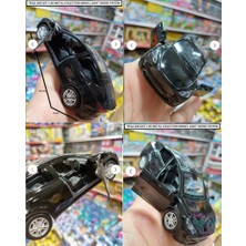 Oyuncak Sahili Tesla Metal 1:36 Koleksıyon Model Araba Kapı Açılır Motor Fren Gaz Hız Sesleri Farlar Yanar Siyah