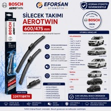 Bosch Orijinal 3397118979 5L1998001 Aerotwin Silecek Takımı 600/475 mm Volkswagen Yeti Uyumlu