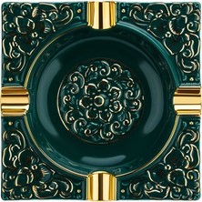 Lubinski Kabartma Motif Porselen Puro Küllüğü Yeşil/gold 4lü LB-841