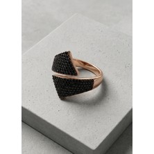 lpsankara Onix Taşlı Gümüş Rose Yüzük (Rose)