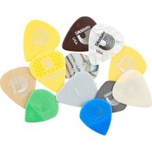 D'Addario 1XVP4-12G Assorted Variety Pick 12-Pack Medium Pena Seti