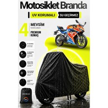 Motobros Cf 250 Sr  Siyah Su Geçirmez Dayanıklı Motosiklet Brandası (En Kalın) Kumaş Ömürlük Kullanım