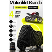 Motobros Motosiklet Brandası Motor Brandası Honda CB650R Uyumlu BlackShield Siyah Su Geçirmez UV Korumalı Motor Örtüsü