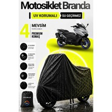 Motobros Motosiklet Brandası Motor Brandası Yamaha TMAX Uyumlu BlackShield Siyah Su Geçirmez UV Korumalı Motor Örtüsü