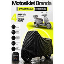 Motobros Motosiklet Brandası Motor Brandası Arora Cappucino Uyumlu BlackShield Siyah Su Geçirmez UV Korumalı Motor Örtüsü