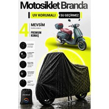 Motobros Arora Mojito Pro S Siyah Su Geçirmez Dayanıklı Motosiklet Brandası (En Kalın) Kumaş Ömürlük Kullanım