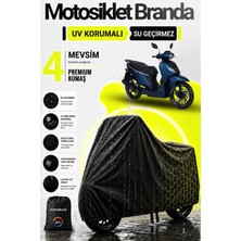 Motobros Motosiklet Brandası Motor Brandası Peugeot Tweet Uyumlu BlackShield Siyah Su Geçirmez UV Korumalı Motor Örtüsü