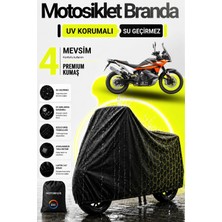 Motobros Motosiklet Brandası Motor Brandası KTM Adventure Uyumlu BlackShield Siyah Su Geçirmez UV Korumalı Motor Örtüsü