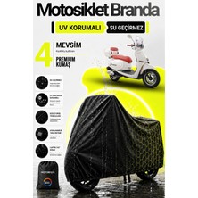 Motobros Motosiklet Brandası Motor Brandası Arora Safari Uyumlu BlackShield Siyah Su Geçirmez UV Korumalı Motor Örtüsü