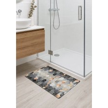 İyi Fikirler Modern Desenli Kaymaz Kauçuk Taban Dikişli Kenar Banyo Balkon Mutfak Paspası 40X70CM