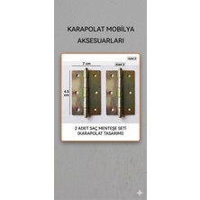 Karapolat Sac Yaprak Menteşe  Kalvenizli 2 Adet (Vida Dahil)