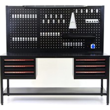 Wazon Boş Takım Tezgahı 6 Çekmece 2 Metre + 50 Adet Kanca Hediyeli