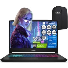 MSI Msı Katana 15 Hx B14WGK-889XTR I7-14650HX RTX5070 64GB Ram 1tb SSD 15.6" Qhd IPS 165Hz W11 Taşınabilir Bilgisayar