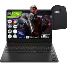 Hp Omen Slim Gaming 16-AN0025NT Ultra 7-255H RTX5070 64GB Ram 4tb SSD 16" IPS Wqxga 240Hz W11 CJ8V8EA Taşınabilir Bilgisayar