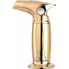 Lubinski Yeni Stil Tek Torch Masa Tipi Puro Çakmağı Gold LB-122