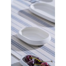 Acar JEA-07400 Rumi 6 Adet Porselen Oval Kayık Sunum Tabak 13 cm