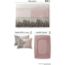 Fugo Concept Çift Kişilik Nevresim Takımı %80 Pamuklu Lastikli Çarşaflı 4 Parça Nevresim Seti Yandan Fermuarlı 200X220 cm