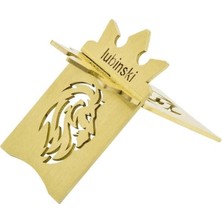 Lubinski New Lion Özel Işleme Motifli Puro Sehpası Gold Lion-1 LB-903