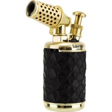 Lubinski Vintage Tek Torch Masa Tipi Puro Çakmağı Siyah LB-118