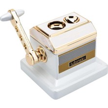 Lubinski Vintage Special Edt. Metal Masa Puro Kesici Giyotin Double Cutter Beyaz LB-361