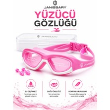 Premini Çocuklar Için Pembe Su Geçirmez Profesyonel Yüzme Gözlüğü