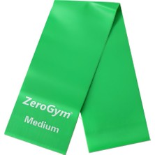 Zerogym Egzersiz Bandı Pilates Bandı, 150CMX15CMX0,55CM Yeşil Orta
