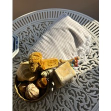 Ağcabay Denizli %100 Pamuklu 100X200CM Boho Stil Bej Çizgili Plaj ve Havuz Peştemali, Şık Plaj Havlusu