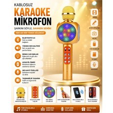 Tastech WS-1816 Bluetooth Speaker Karaoke Mikrofonlu Kablosuz Hoparlör Hafıza Kartı ve USB Girişli Şarjlı Rgb LED Işıklı Müzikçalar