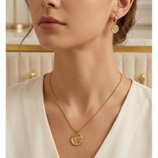 Lujeria Roze Seal Kolye ve Küpe Takımı