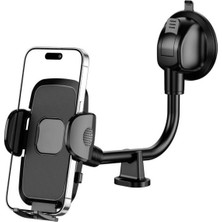 Sora Home Ayarlanabilir Vakum Kilitli Cam ve Torpidoya Takılabilen Telefon Tutucu