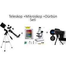 Elvinsa 3'lü Set Uzay ve Kara Teleskopu ile Ay ve Gezegen Gözlemi için Taşınabilir Tripod