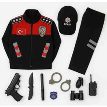 Ayancık Kids Yunus Polis Çocuk Kostümü Pantolon Mont Şapka ve Oyuncak Set ( 2-3-4-5-6-7-8-9-10) Yaş Doğumgünü, Hediyelik, Tiyatro