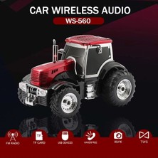 Tastech Traktör Görünümlü Bluetooth Hoparlör Sd Kart USB Fm Radyolu Şarjlı Taşınabilir Speaker