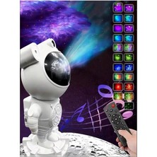 Tastech Astronot Bluetooth Hoparlör Gece Lambası Yıldız Tavan Işığı Projeksiyon Fm Radyolu