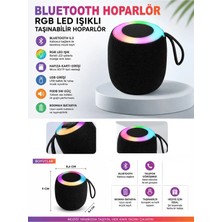 Tastech D10 Rgb LED Işıklı Bluetoth Speaker Hafıza Kartı ve USB Girişli Fm Radyolu Şarjlı Taşınabilir Hoparlör 5W